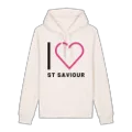 Jag älskar St Saviour hoodie stort tryck