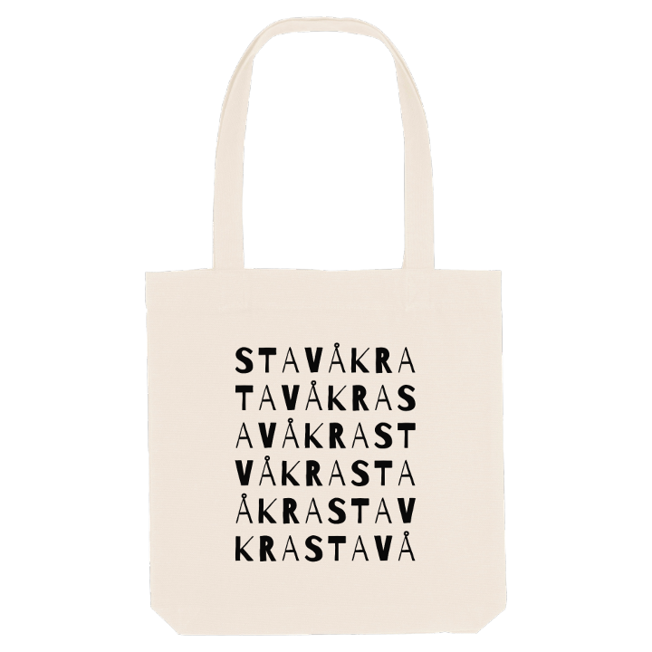 Stavåkra ordlek tygkasse – tygkasse från PinShirt