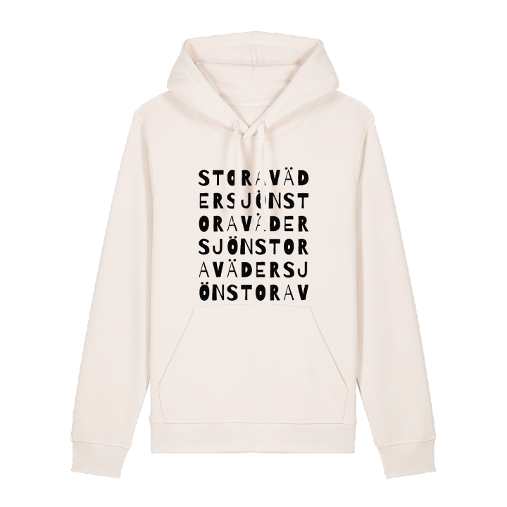 Stora Vädersjön ordlek hoodie – hoodie från PinShirt