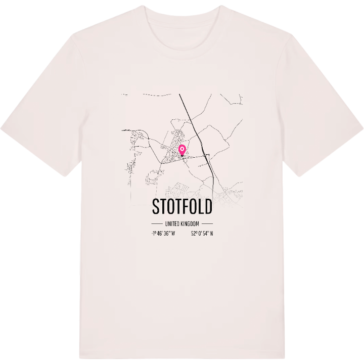 Stotfold karta t-shirt – t-shirt från PinShirt