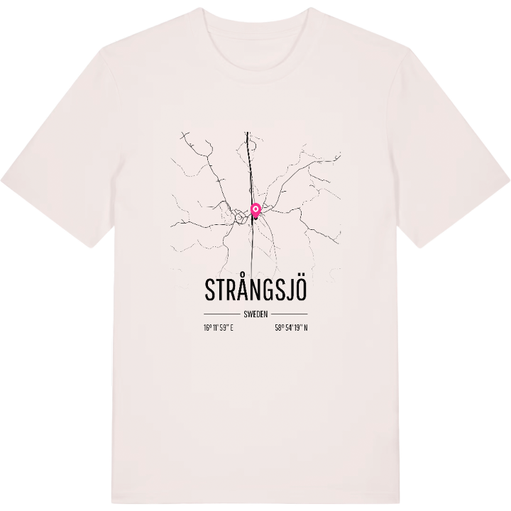 Strångsjö karta t-shirt – t-shirt från PinShirt