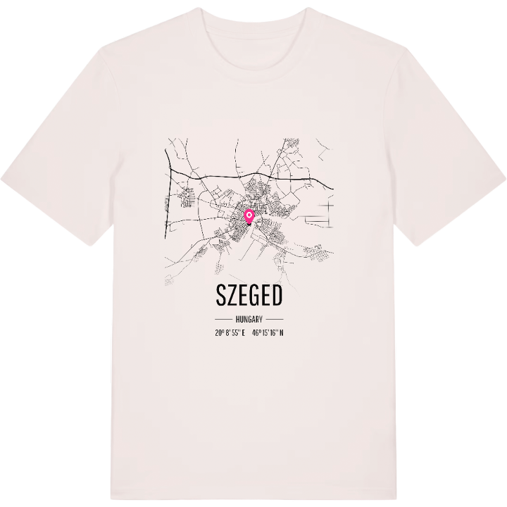 Szeged karta t-shirt – t-shirt från PinShirt