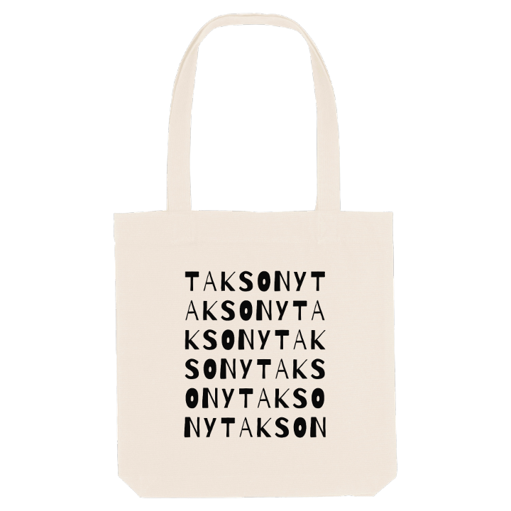 Taksony ordlek tygkasse – tygkasse från PinShirt