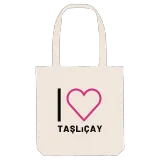 Jag älskar Taşlıçay tygkasse stort tryck