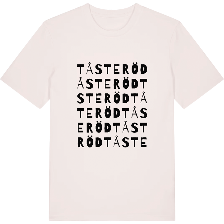 Tåsteröd ordlek t-shirt – t-shirt från PinShirt
