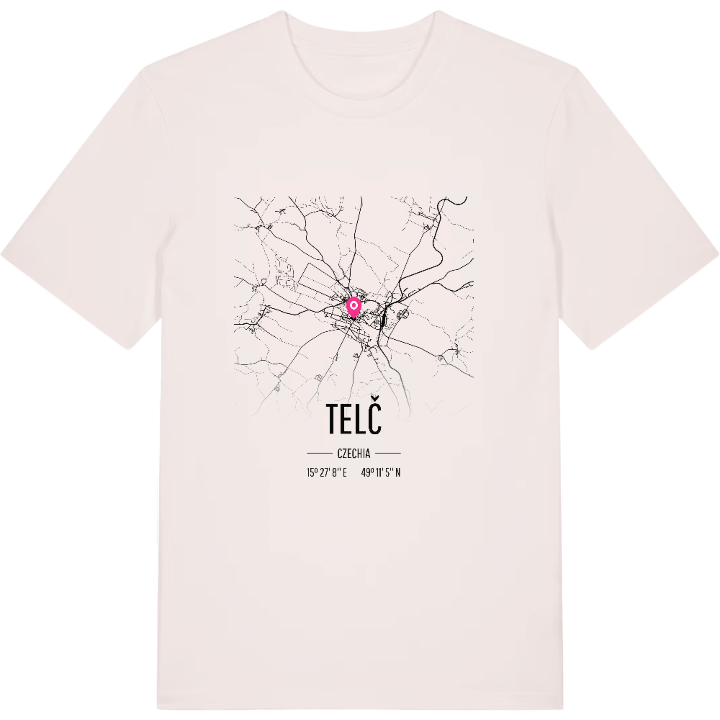 Telč karta t-shirt – t-shirt från PinShirt