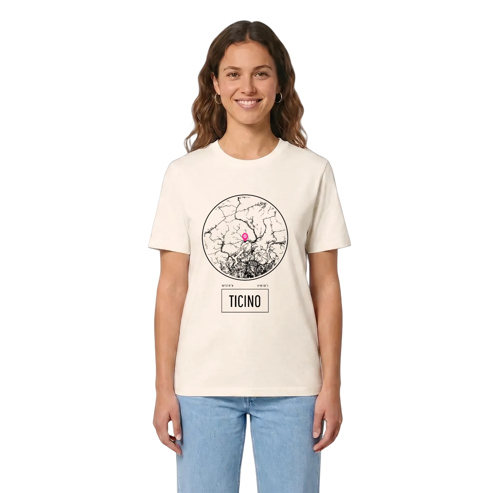 Ticino t-shirt – Vintage White, i miljö