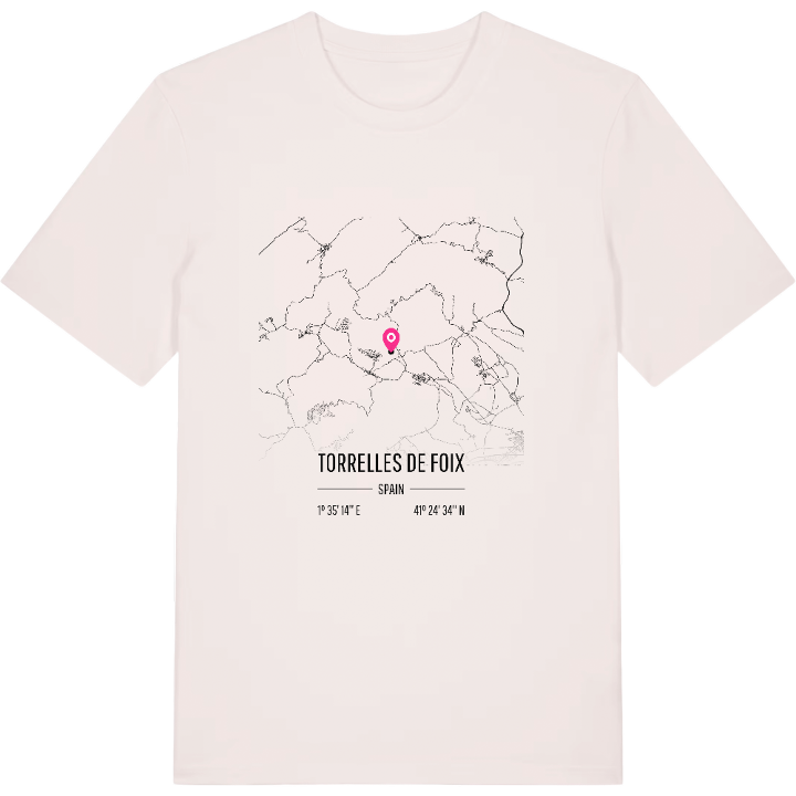 Torrelles de Foix karta t-shirt – t-shirt från PinShirt