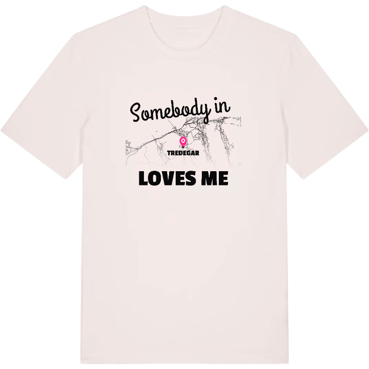 Någon i Tredegar älskar mig t-shirt – t-shirt från PinShirt
