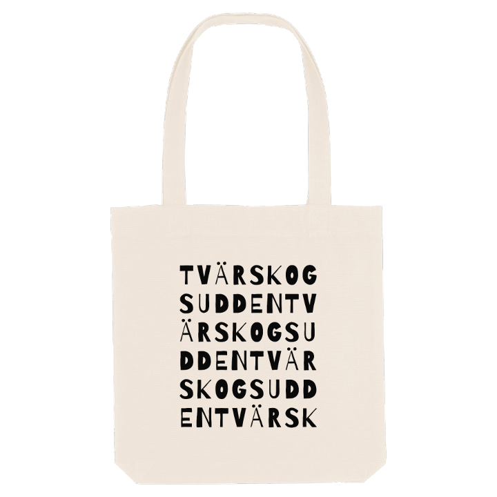 Tvärskogsudden ordlek tygkasse – tygkasse från PinShirt