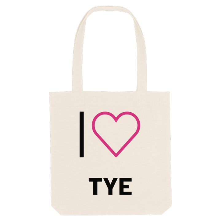 Jag älskar Tye tygkasse stort tryck – tygkasse från PinShirt