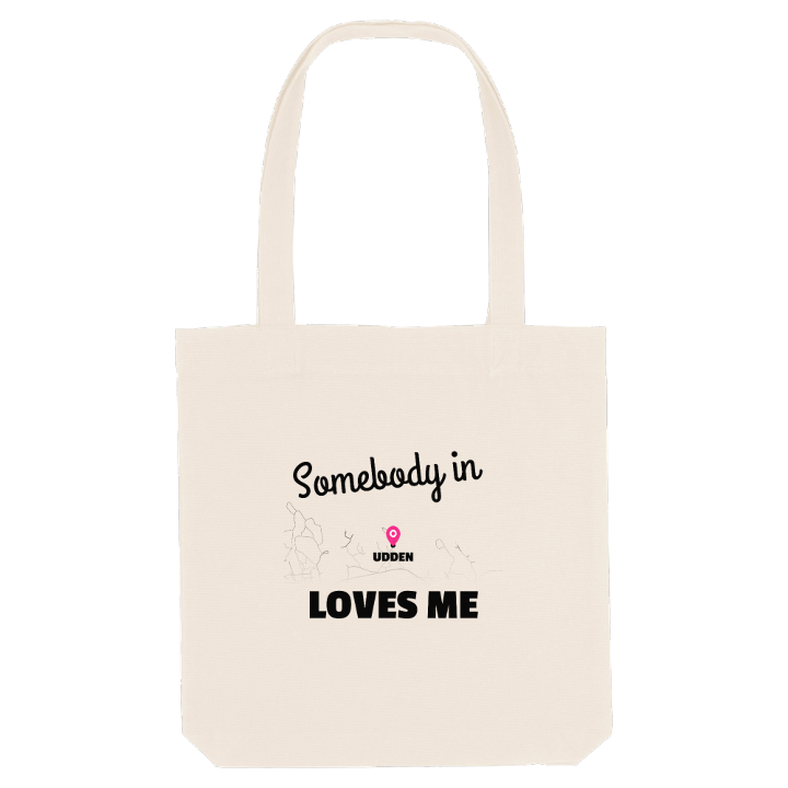 Någon i Udden älskar mig tygkasse – tygkasse från PinShirt