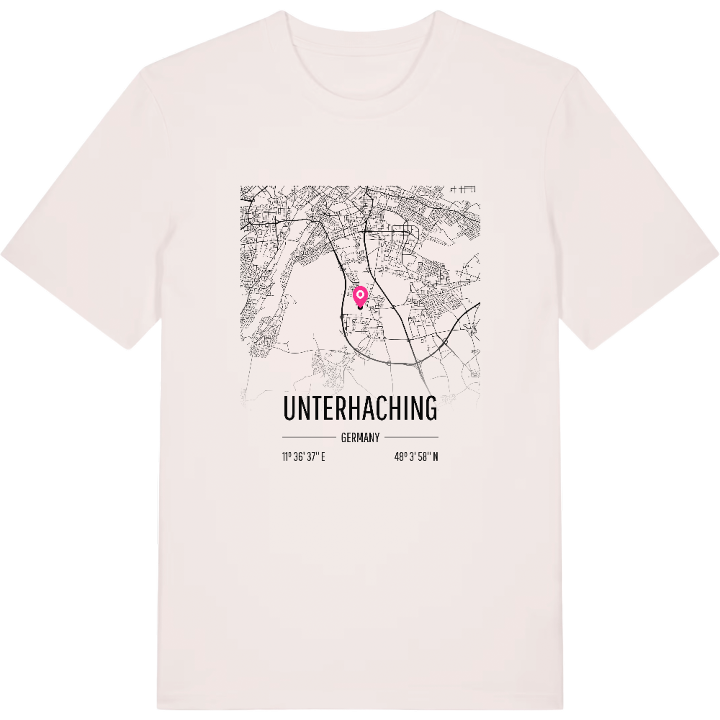 Unterhaching karta t-shirt – t-shirt från PinShirt