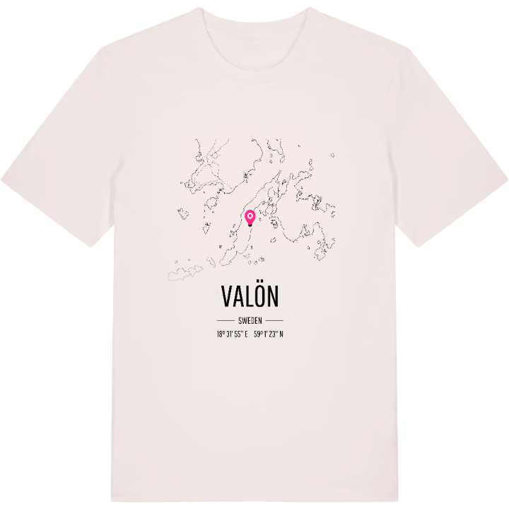 Valön karta t-shirt – t-shirt från PinShirt