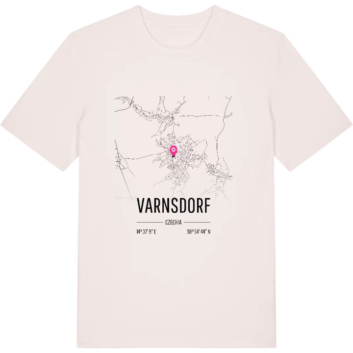 Varnsdorf karta t-shirt – t-shirt från PinShirt