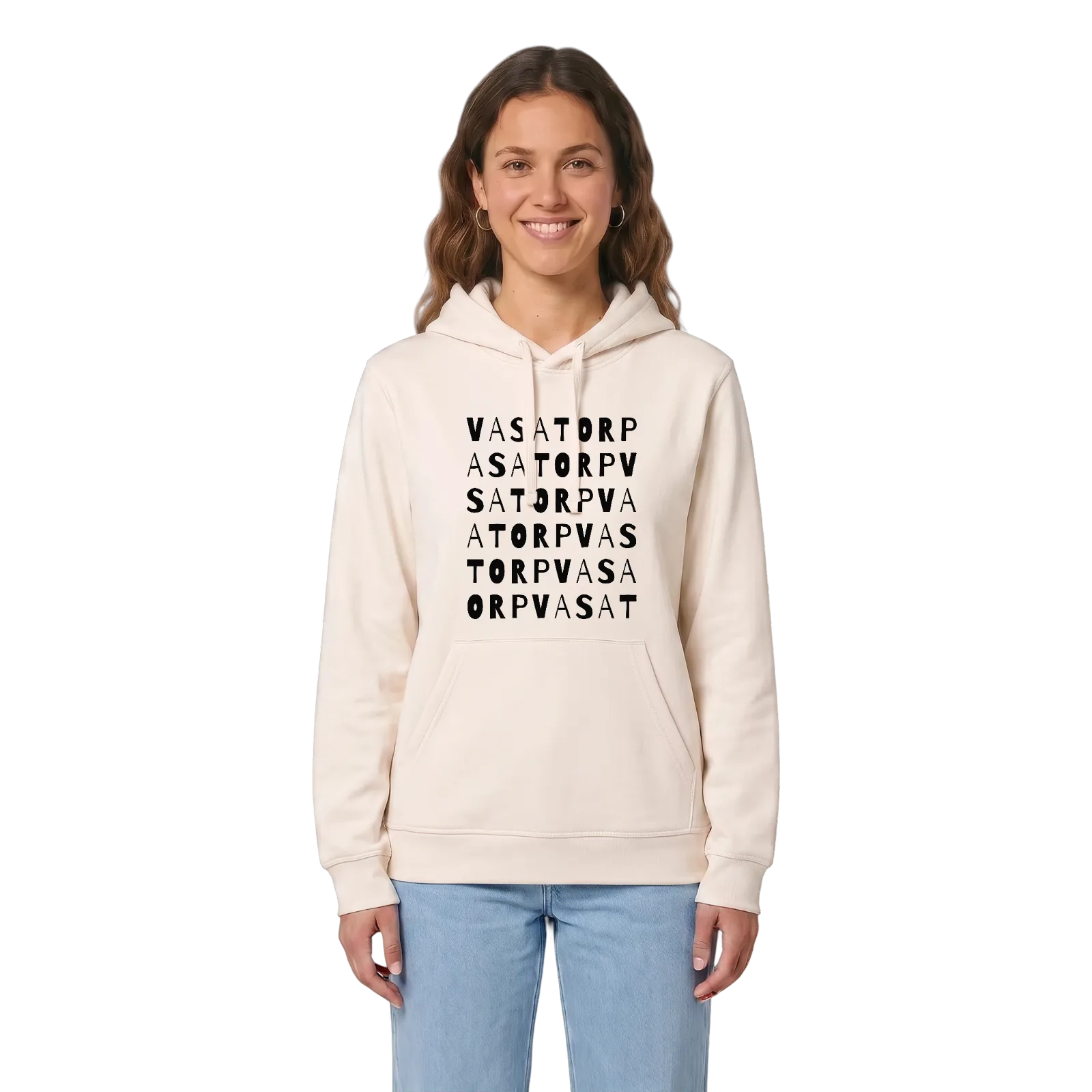 Vasatorp ordlek hoodie – Vintage White, i miljö