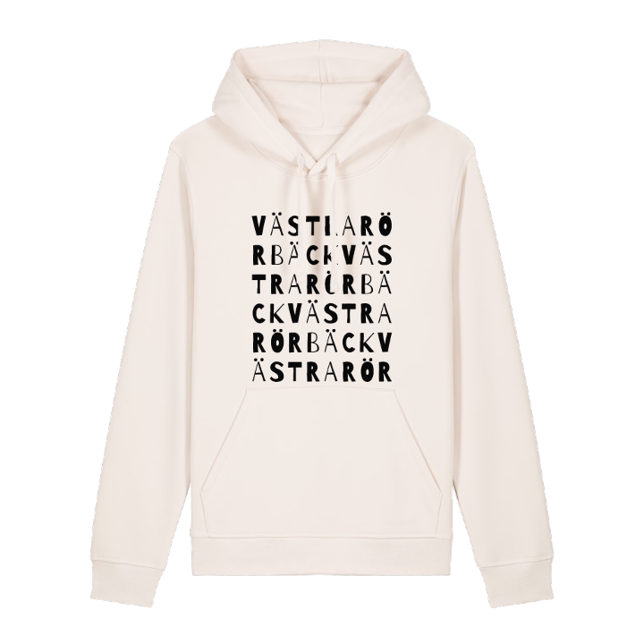 Västra Rörbäck ordlek hoodie – hoodie från PinShirt