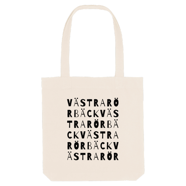 Västra Rörbäck ordlek tygkasse – tygkasse från PinShirt