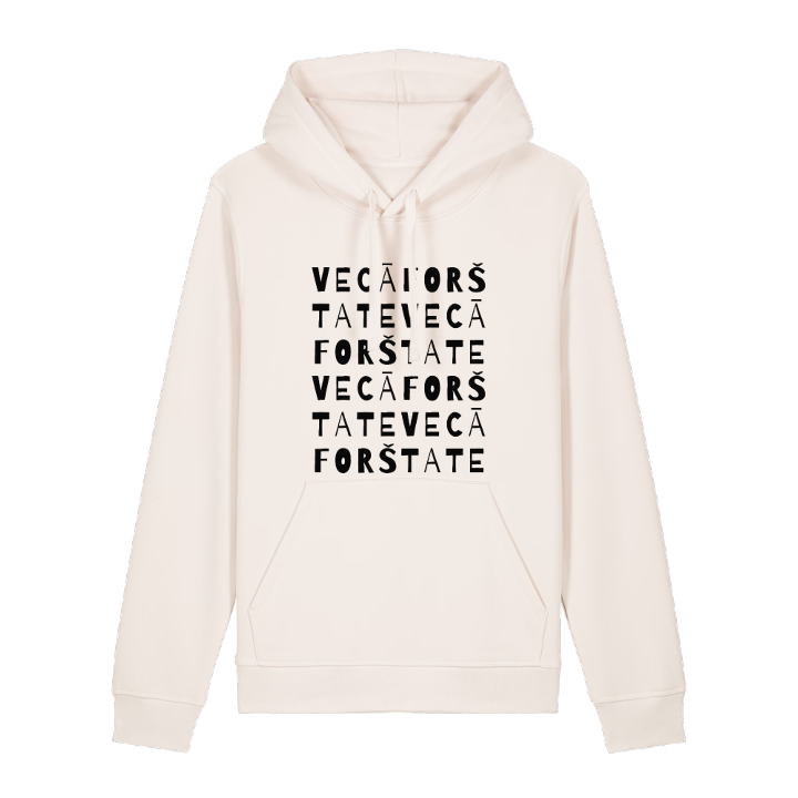 Vecā Forštate ordlek hoodie – hoodie från PinShirt
