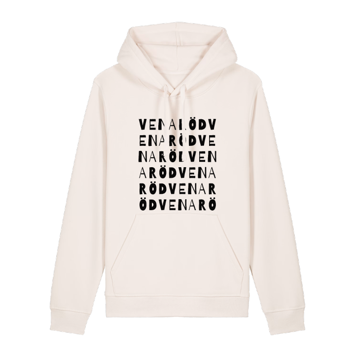 Venaröd ordlek hoodie – hoodie från PinShirt