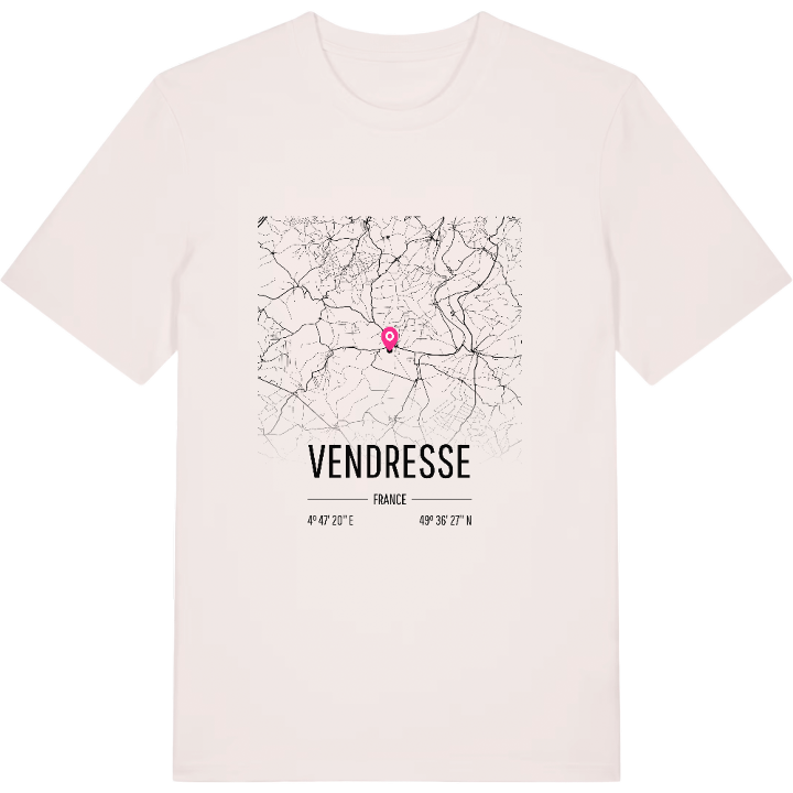 Vendresse karta t-shirt – t-shirt från PinShirt