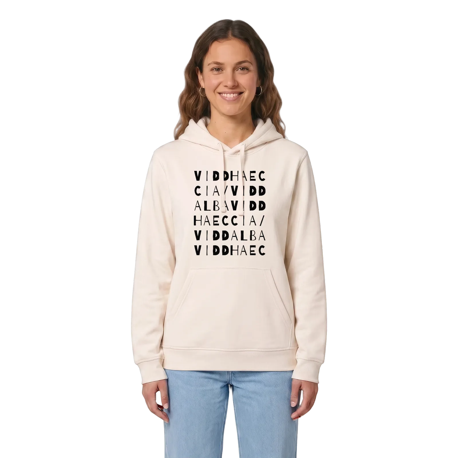 Viddha Eccia/Viddalba ordlek hoodie – Vintage White, i miljö