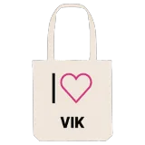 Jag älskar Vik tygkasse stort tryck