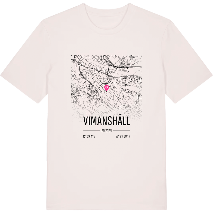 Vimanshäll karta t-shirt – t-shirt från PinShirt