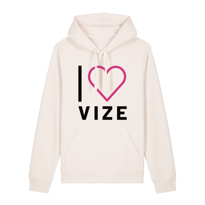 Jag älskar Vize hoodie stort tryck – hoodie från PinShirt