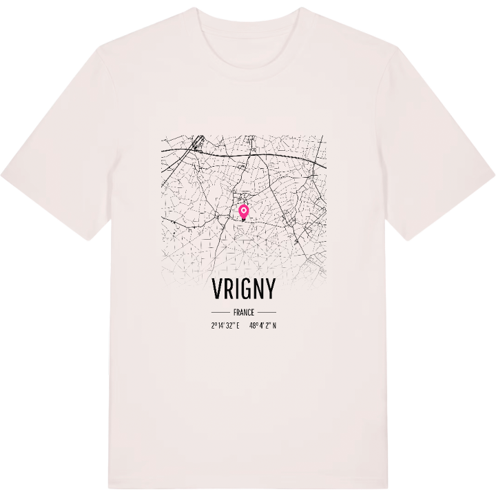 Vrigny karta t-shirt – t-shirt från PinShirt