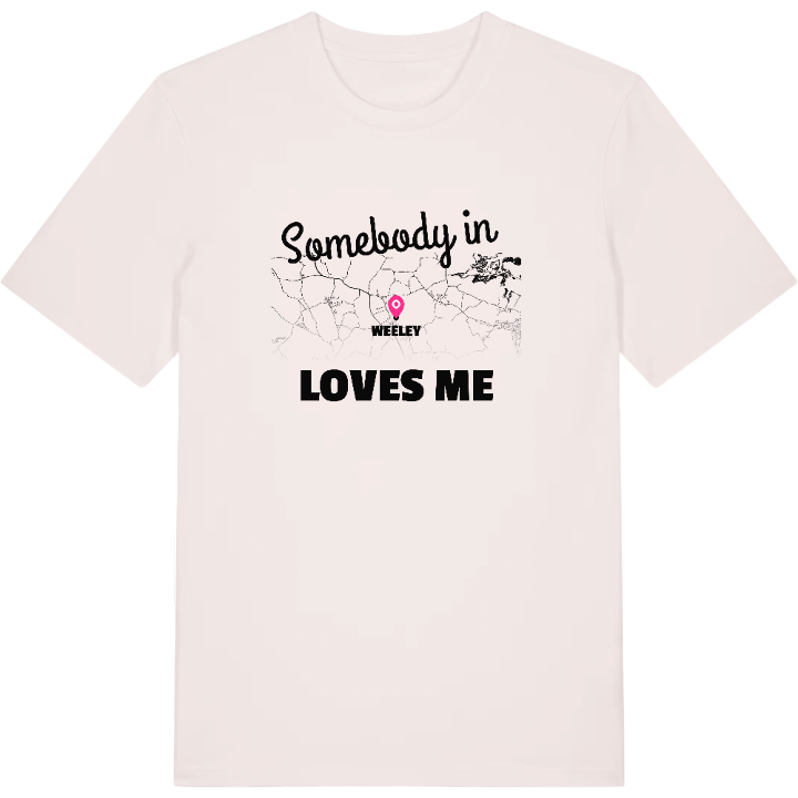 Någon i Weeley älskar mig t-shirt – t-shirt från PinShirt