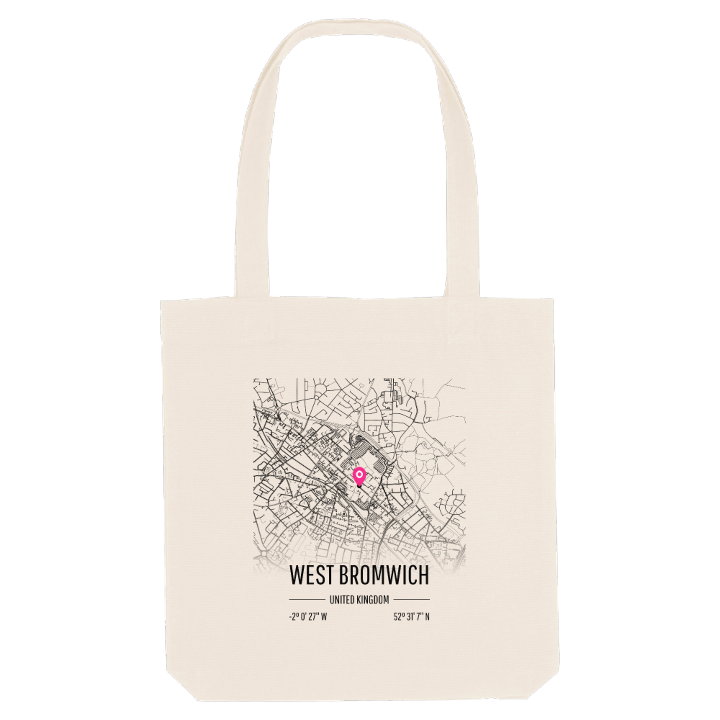 West Bromwich karta tygkasse – tygkasse från PinShirt