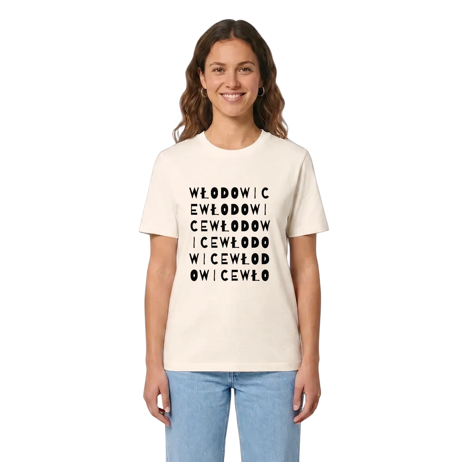 Włodowice ordlek t-shirt – Vintage White, i miljö