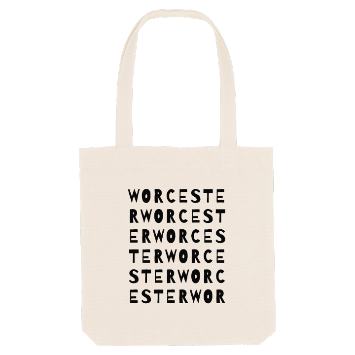Worcester ordlek tygkasse – tygkasse från PinShirt