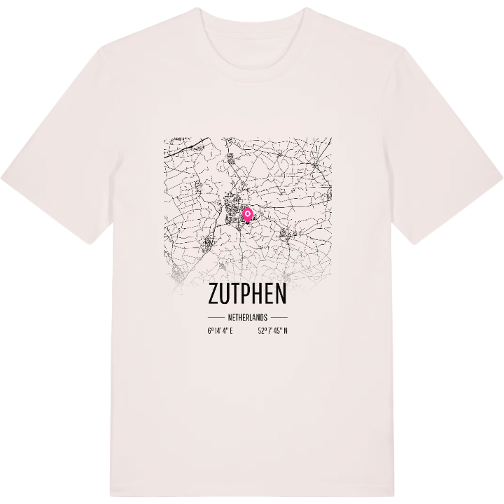 Zutphen karta t-shirt – t-shirt från PinShirt