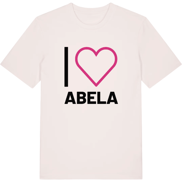 Jag älskar Abela t-shirt stort tryck – t-shirt från PinShirt