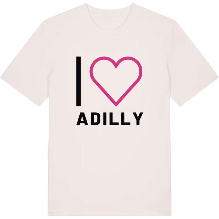 Jag älskar Adilly t-shirt stort tryck – t-shirt från PinShirt