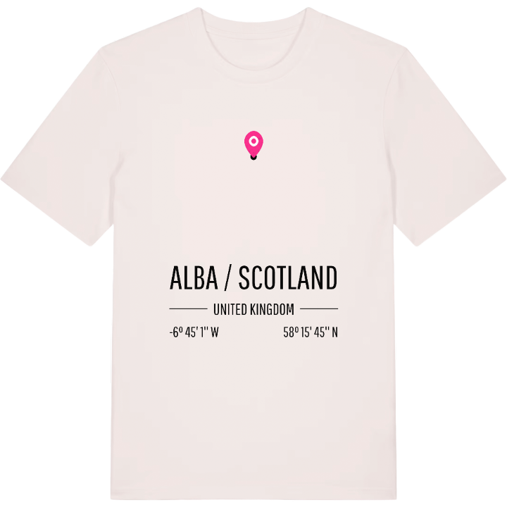 Alba / Scotland karta t-shirt – t-shirt från PinShirt