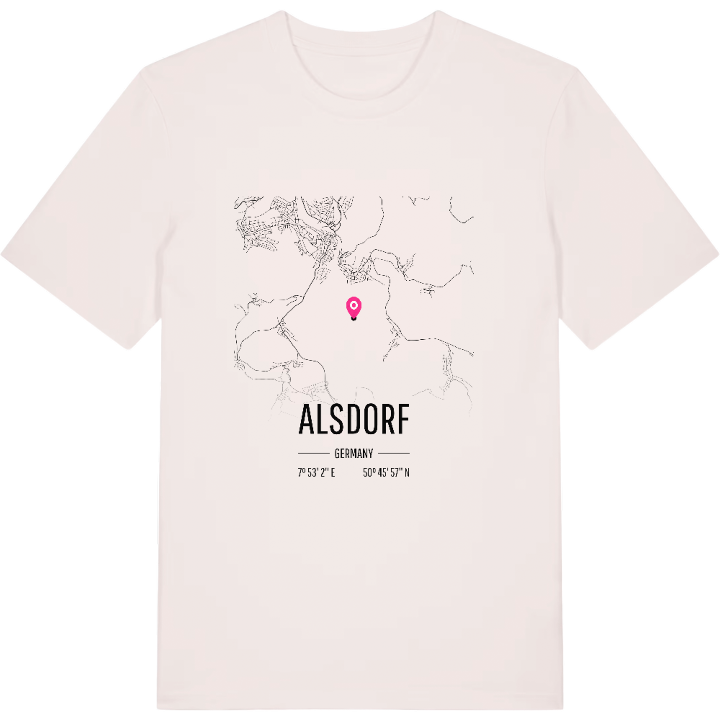 Alsdorf karta t-shirt – t-shirt från PinShirt