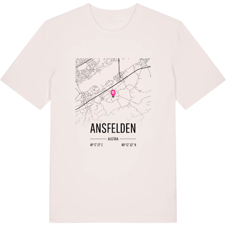 Ansfelden karta t-shirt – t-shirt från PinShirt