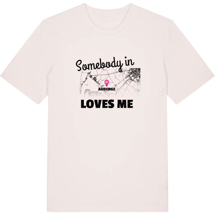 Någon i Audenge älskar mig t-shirt – t-shirt från PinShirt