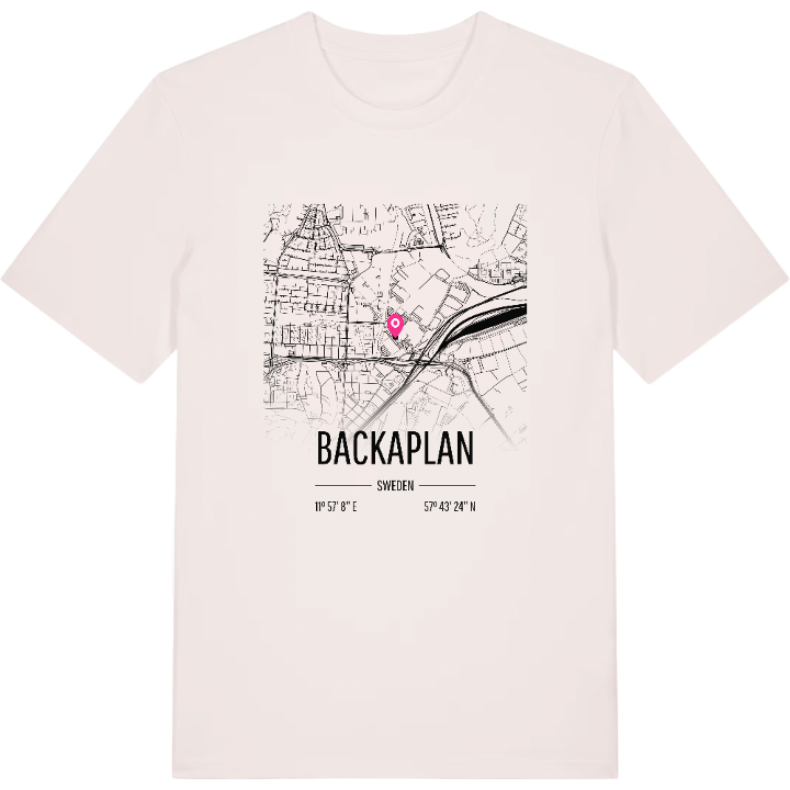 Backaplan karta t-shirt – t-shirt från PinShirt