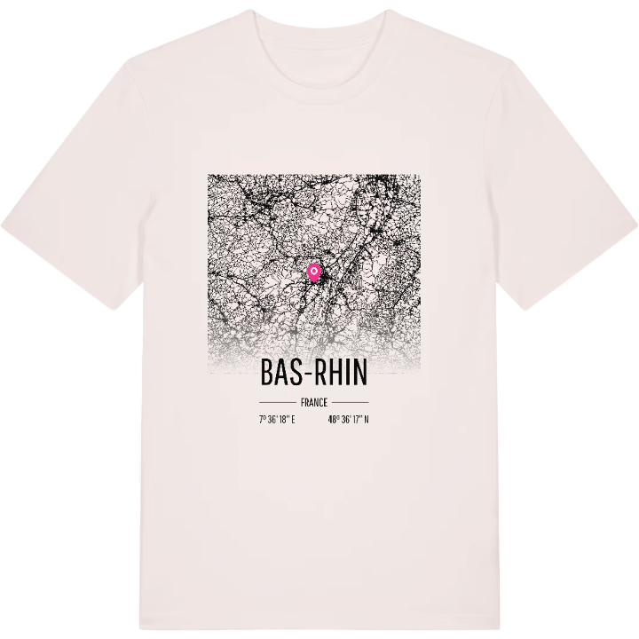 Bas-Rhin karta t-shirt – t-shirt från PinShirt