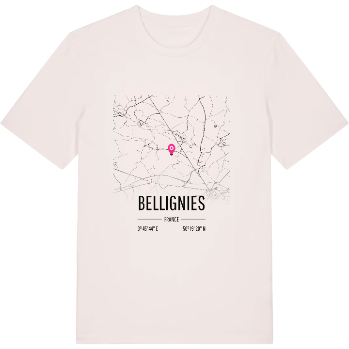Bellignies karta t-shirt – t-shirt från PinShirt