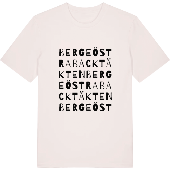 Berge Östra backtäkten ordlek t-shirt – t-shirt från PinShirt
