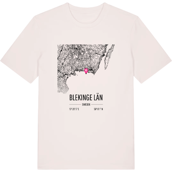 Blekinge län karta t-shirt – t-shirt från PinShirt