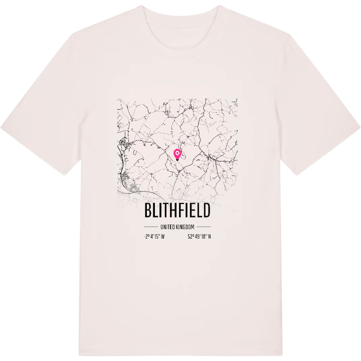 Blithfield karta t-shirt – t-shirt från PinShirt