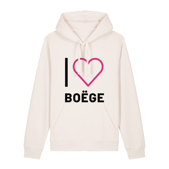Jag älskar Boëge hoodie stort tryck – hoodie från PinShirt