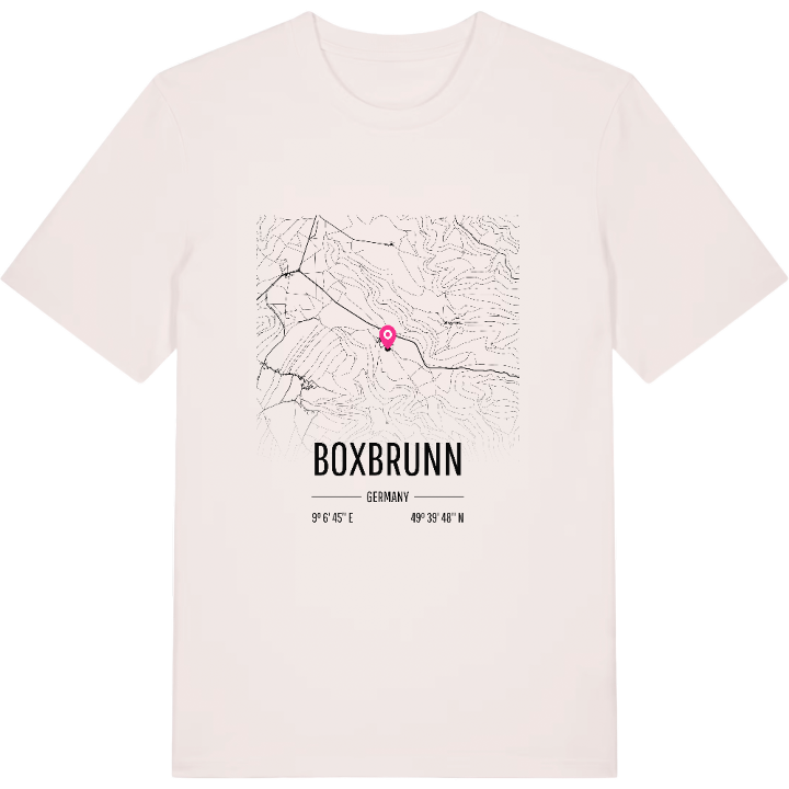 Boxbrunn karta t-shirt – t-shirt från PinShirt