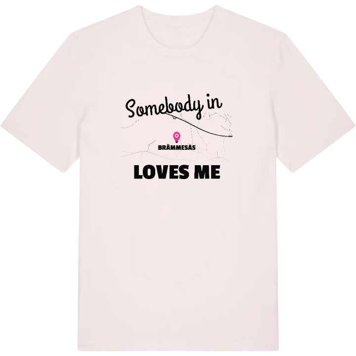 Någon i Brämmesås älskar mig t-shirt – t-shirt från PinShirt